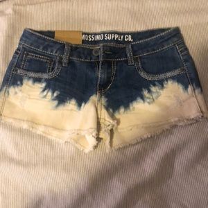 Mossimo supply co size 3 white & blue jean shorts